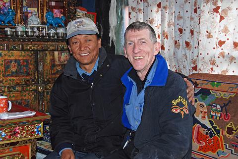 
Mustang Future King Jigme S. P. Bista And Jerome Ryan At Royal Palace In Lo Manthang in 2008
